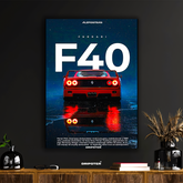 Ferrari F40 – Iconic Supercar Poster